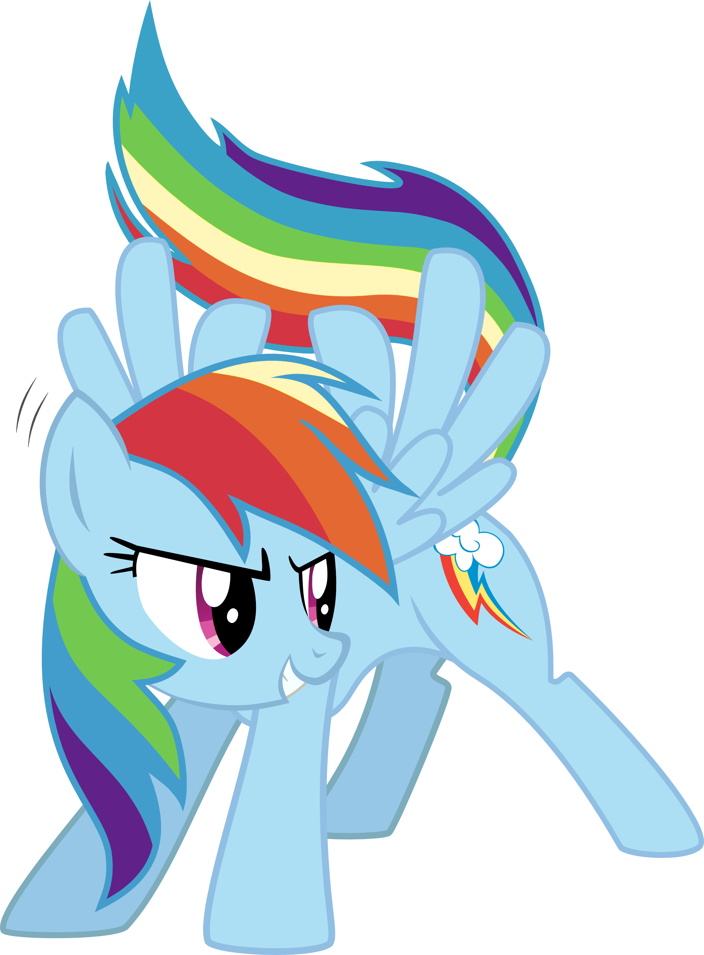 Cartoon Pictures Of Rainbows - Render My Little Pony Clipart (2360x3202), Png Download