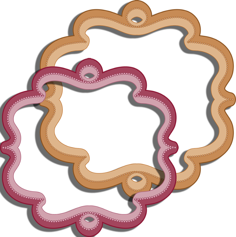 Vintage Digital Pearl Clipart Frames & Ribbons - Clip Art - Png Download (756x758), Png Download