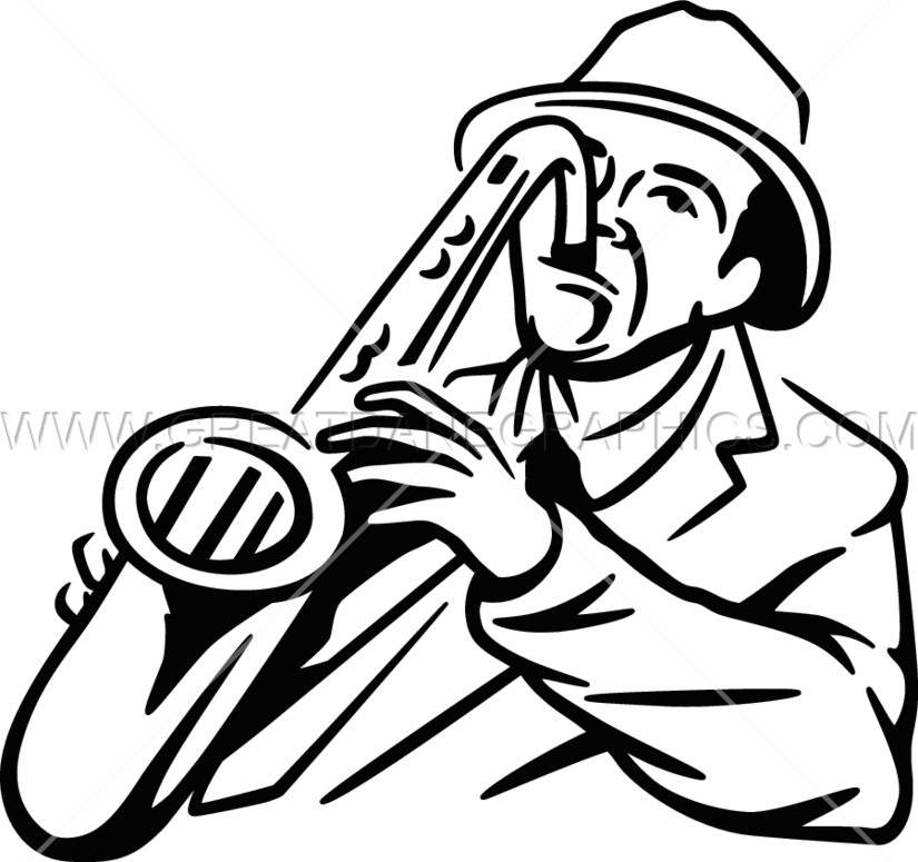 Saxophone Clipart Man - Png Download (825x775), Png Download