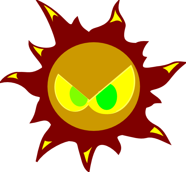 Angry Sun Clipart Png Transparent Png (600x557), Png Download