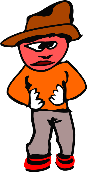 Angry Man With Hat Clip Art - Cartoon - Png Download (405x800), Png Download