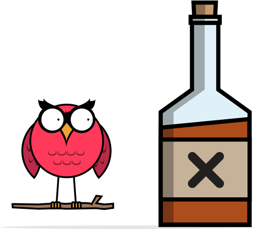 Bewise Be Real Know Your Limits - Alcohol Poisoning Owls Clipart (559x559), Png Download