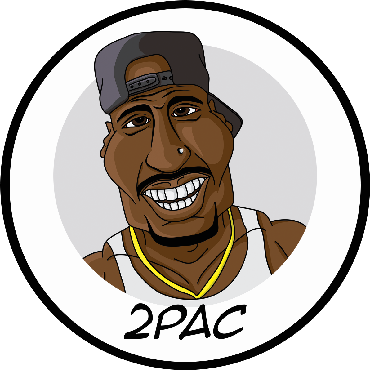 Banner Library Download Aaliyah Drawing 2pac - Tupac Shakur Clipart (1200x1200), Png Download