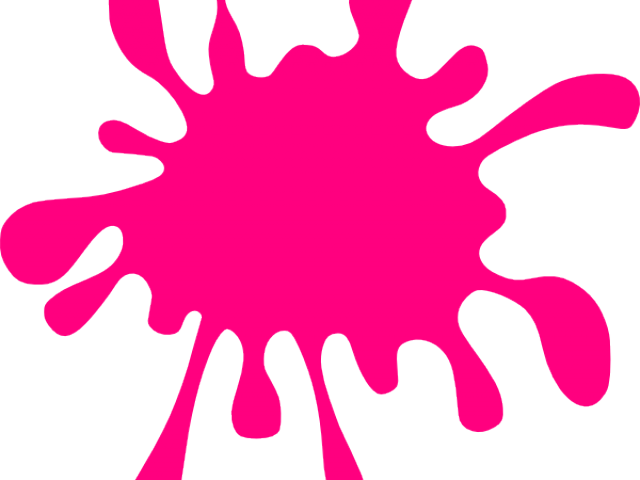 Paint Brush Clipart Pink - Black Paint Splatter Clip Art - Png Download (640x480), Png Download
