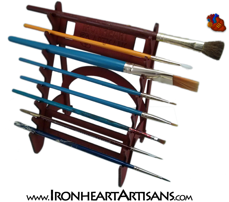 Brush Clipart Paint Holder - Horizontal Paint Brush Holder - Png Download (799x744), Png Download