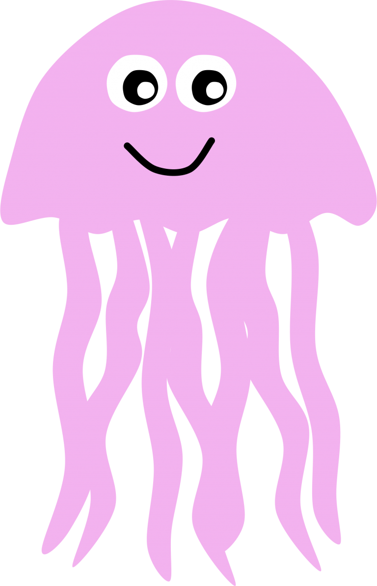 Jellyfish Clipart Png - Cartoon Jellyfish No Background Transparent Png (768x1194), Png Download