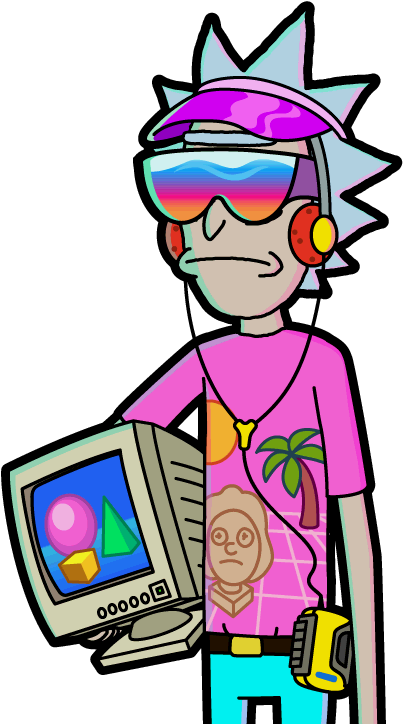 Alpaca Clipart Peru Llama - Rick And Morty Rick Vaporwave - Png Download (429x730), Png Download