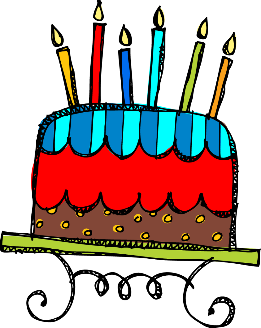 Birthday Cake And Clipart Birthday Cake Clip Art Birthday - Birthday Cake With 6 Candles - Png Download (508x640), Png Download
