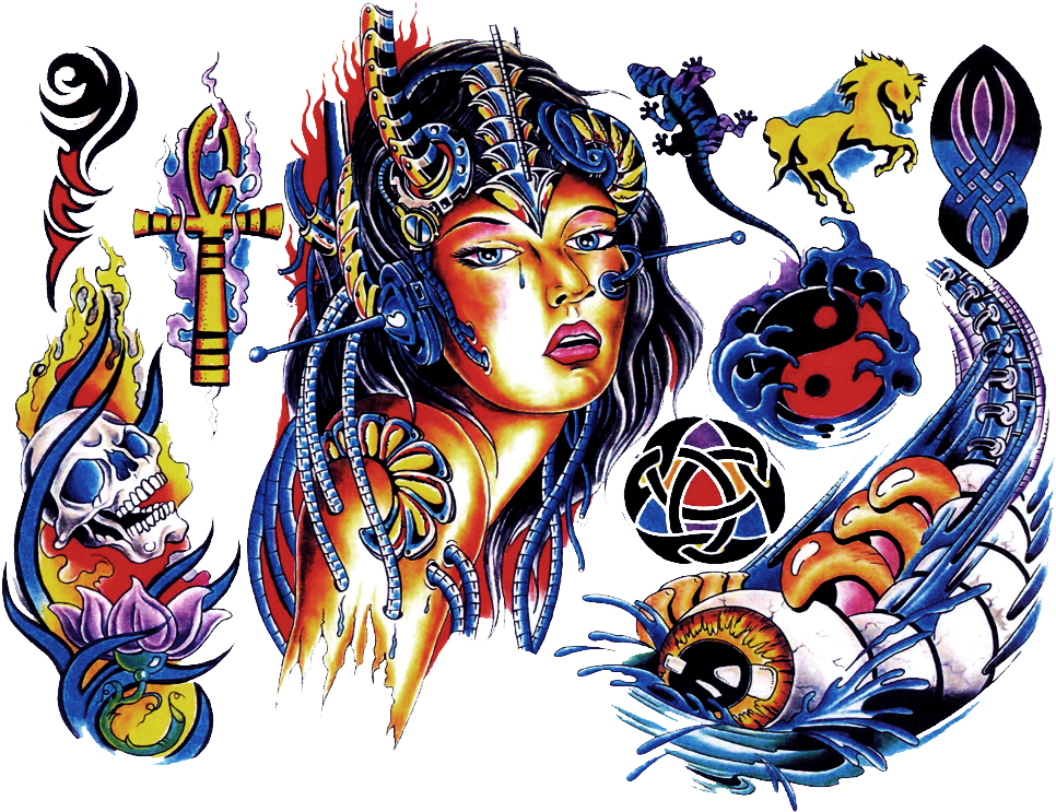 Clipart Png File Body Art Tattoos - Ilustrus - Dj Nitro - Download Transparent Png (1024x768), Png Download