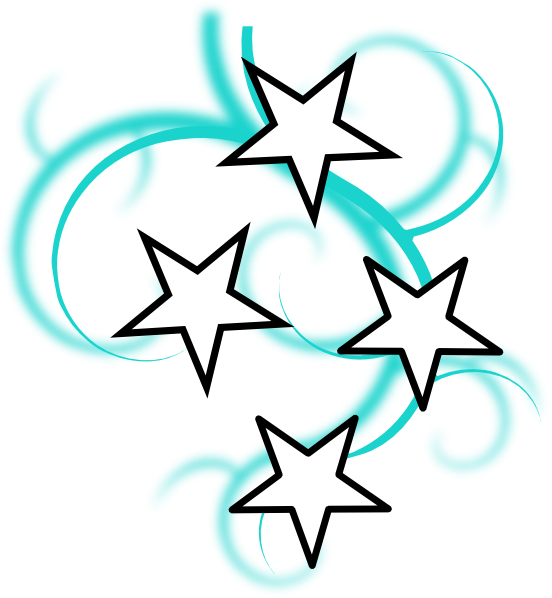 Star Clipart Black And White - Png Download (552x598), Png Download