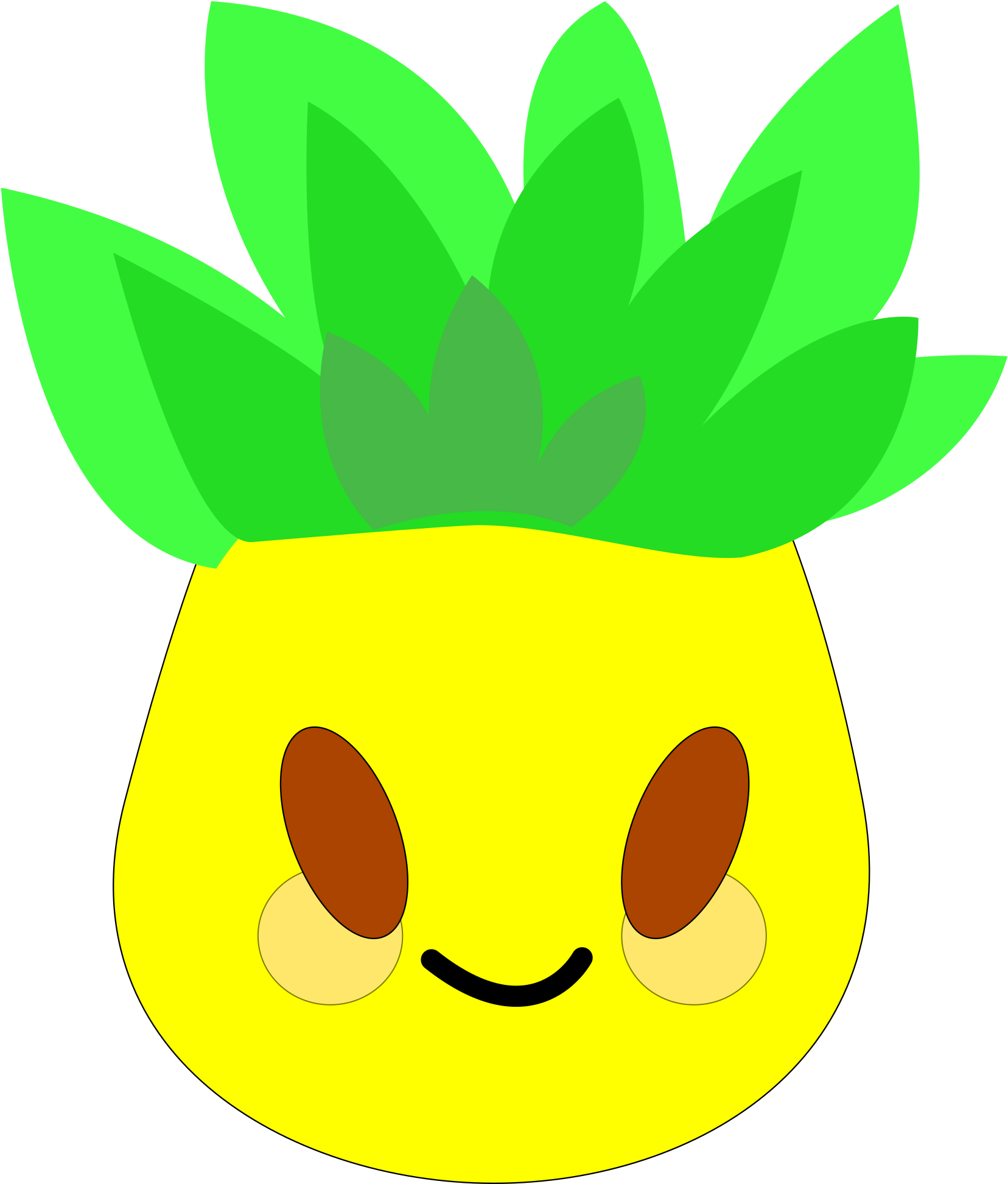 Pineapple Clip Art - Clip Art - Png Download (552x648), Png Download