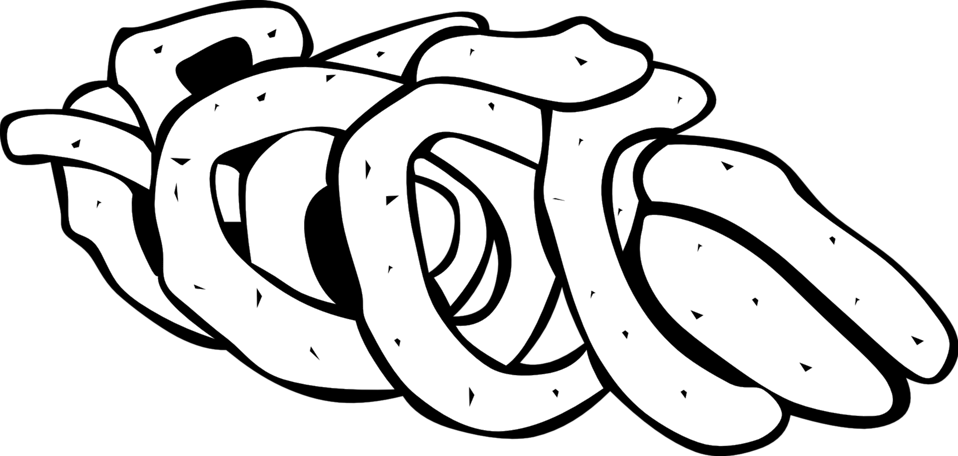 Fast Food, Lunch-dinner, Onion Rings - Soğan Halkası Vektör Clipart (958x456), Png Download