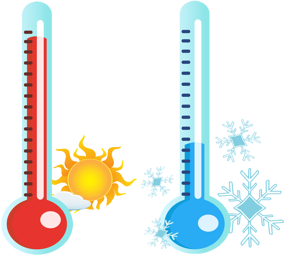 Thermometerfreetoedit Sticker By Rachel - La Temperature Il Fait Clipart (604x544), Png Download