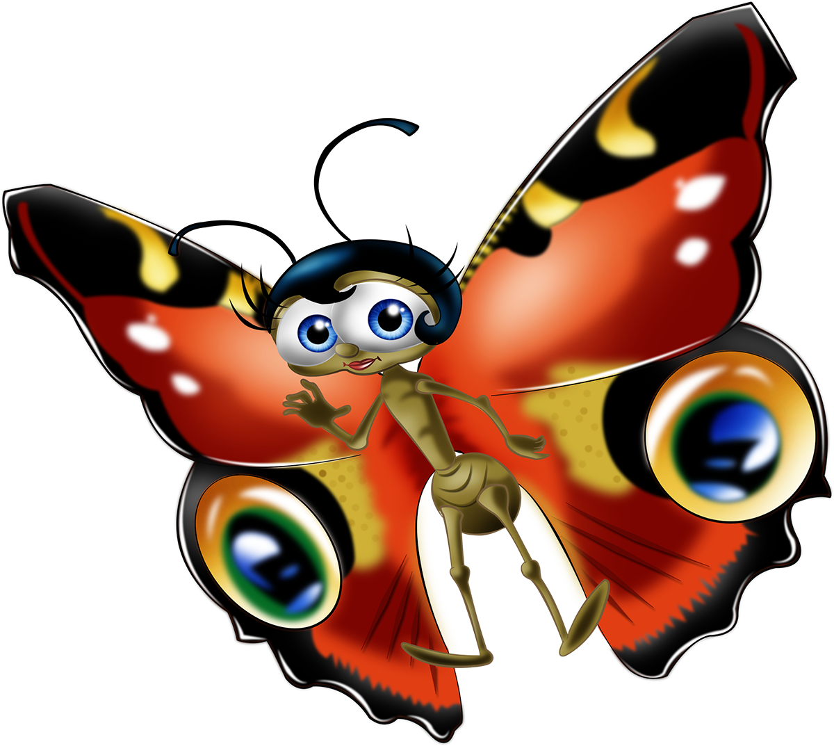 0 10c8a7 32ce294e Orig Butterfly Images, Butterfly - رسم فراشة و نحلة Clipart (1200x1073), Png Download