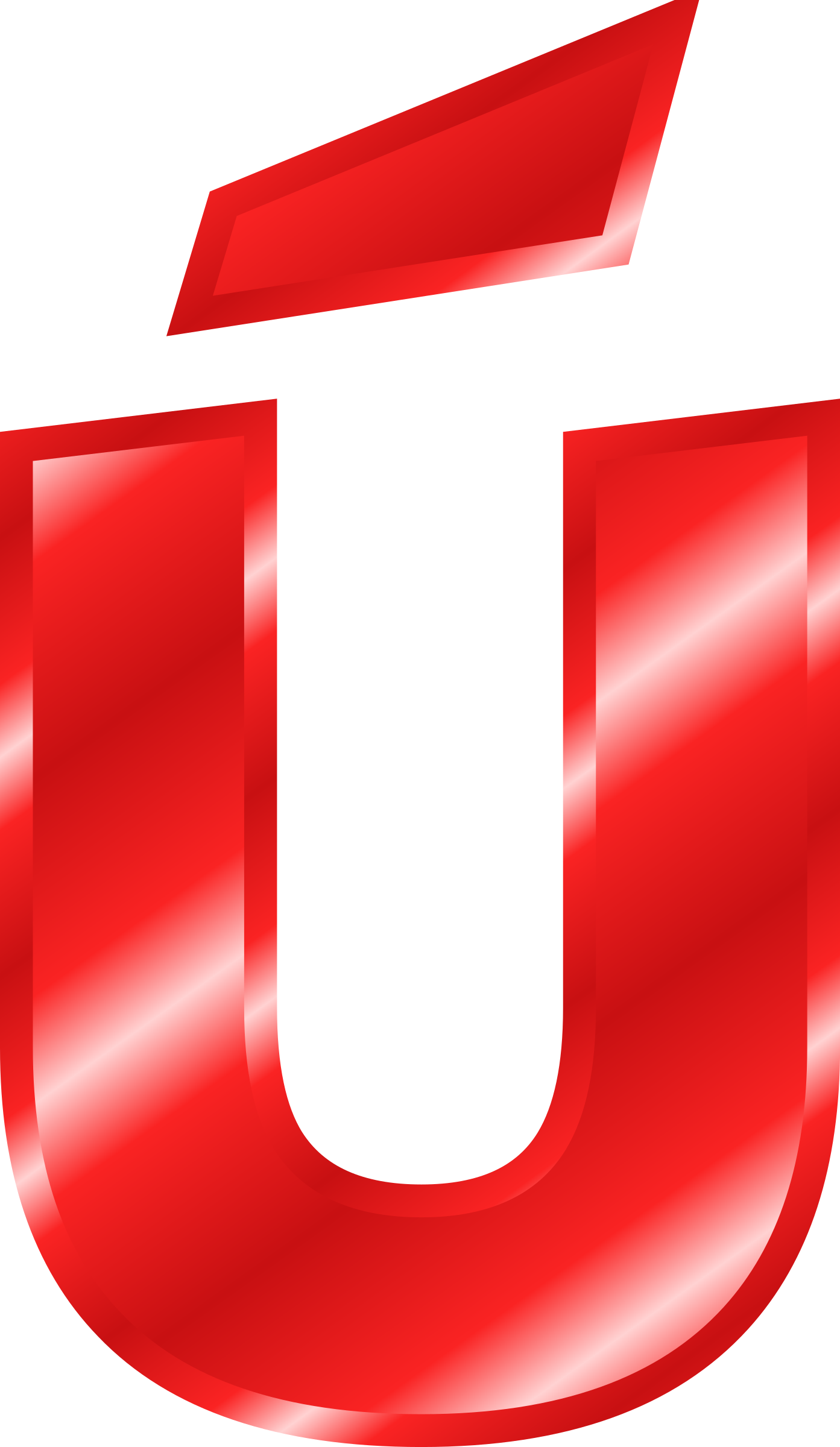 Big Image - Letter Ú Clipart (1393x2400), Png Download