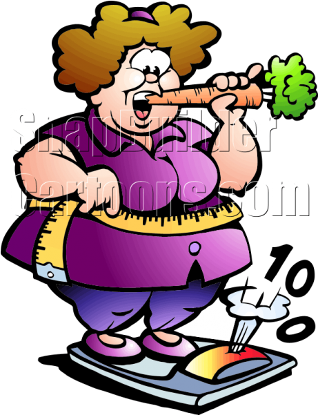 Banner Transparent Download Carrot Clipart Fat - Fat Lady On Scale - Png Download (600x600), Png Download