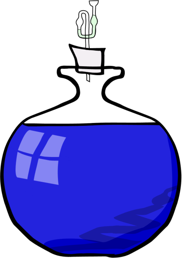 Wine Bottle Closed With Corck - Flask Clipart (600x848), Png Download