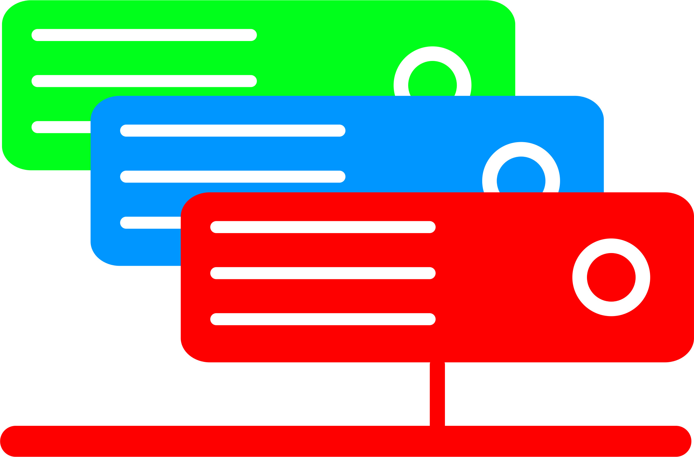 Free Another Virtual Colored Server - Server Clipart (800x527), Png Download