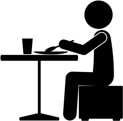 Meal - Free Material - Pictogram - ピクトグラム テーブル Clipart (640x480), Png Download