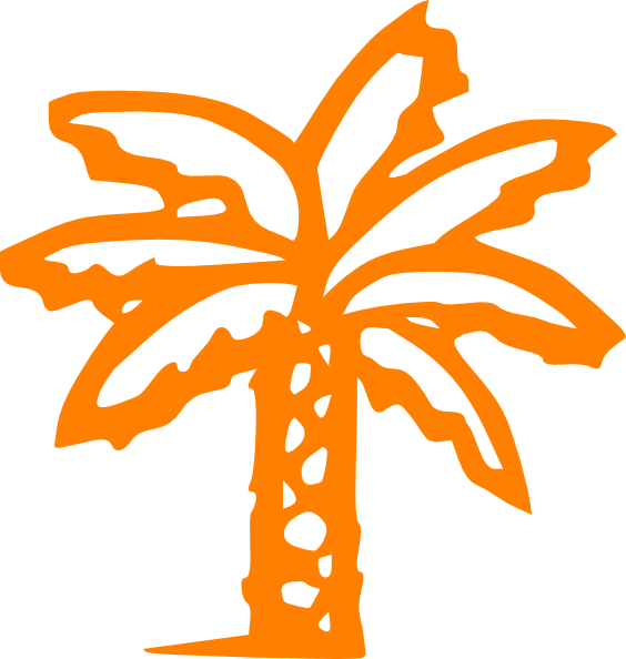 Palm Tree Clip Art Black - Png Download (564x594), Png Download