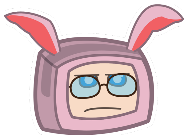 Xmas Bunny - Cartoon Clipart (618x618), Png Download