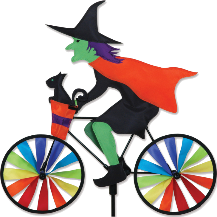 Image Of Witch On A Bicycle Spinner - Bicycle Spinner Premier Kites Clipart (728x728), Png Download