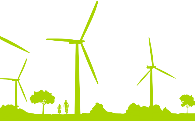 Wind Turbine Clipart Green - Transparent Background Wind Turbine Png (640x480), Png Download