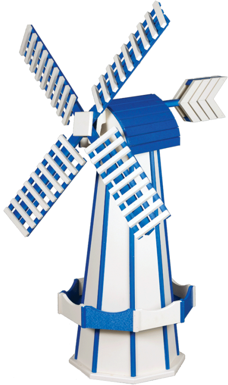 Decorative Garden Windmill Made From Maintenance Free - Amish Built Windmills Clipart (451x768), Png Download