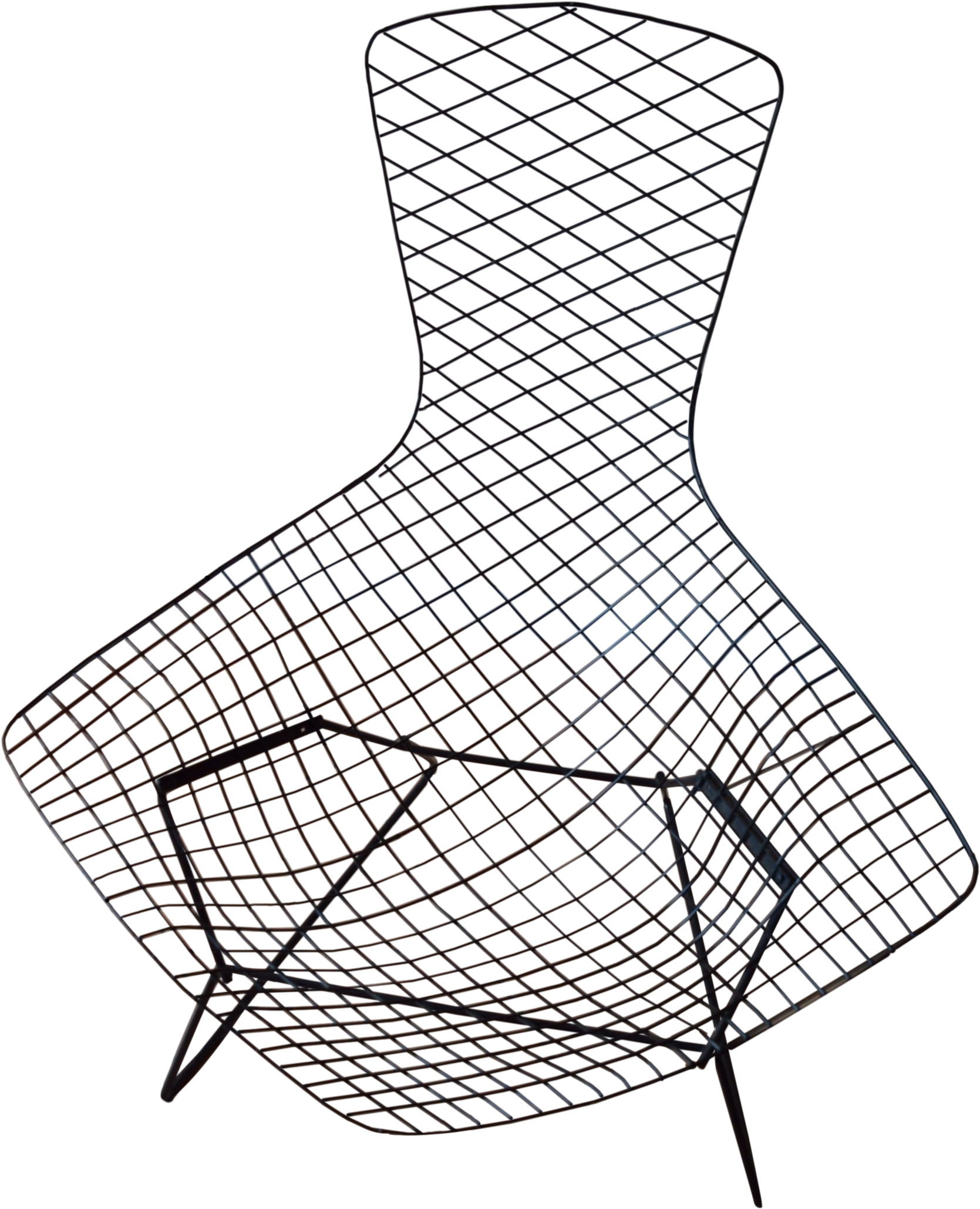 Knoll Bertoia Black Metal Bird Chair On Chairish - Bird Chair Clipart (1740x2181), Png Download