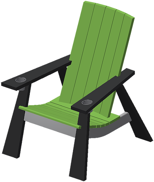 Double Colour Chairs - Outdoor Bench Clipart (598x598), Png Download