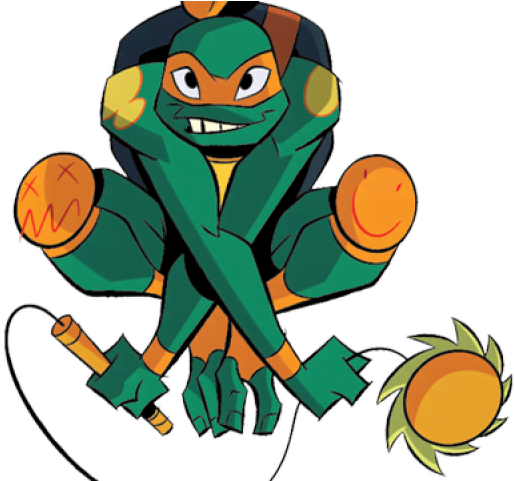 Ninja Clipart Michelangelo - Rise Of The Tmnt Mikey - Png Download