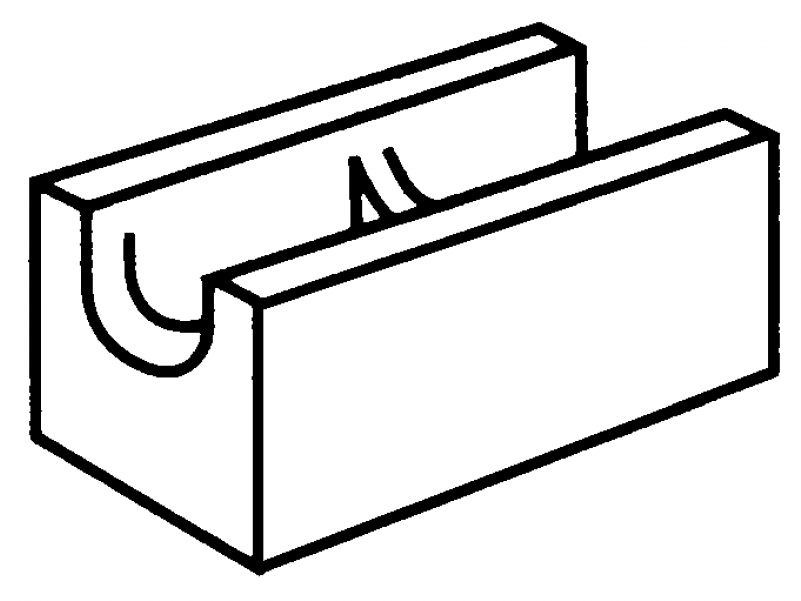 16 Open End Bond Beam - Line Art Clipart (800x800), Png Download