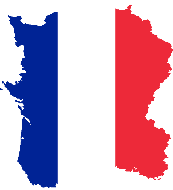 Flag Map Of France - France Clipart (605x667), Png Download