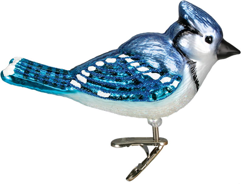 Bright Blue Jay Ornament Clip - Christmas Ornament - Png Download (1000x1000), Png Download