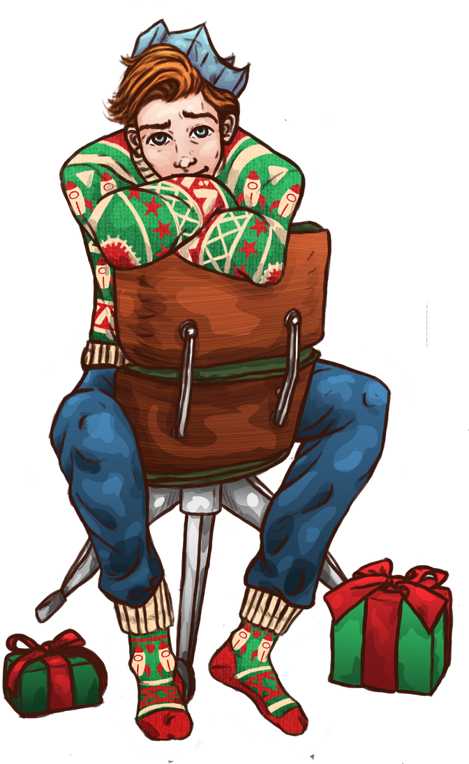 Christmas John By Lenleg - Cartoon Clipart (730x1095), Png Download
