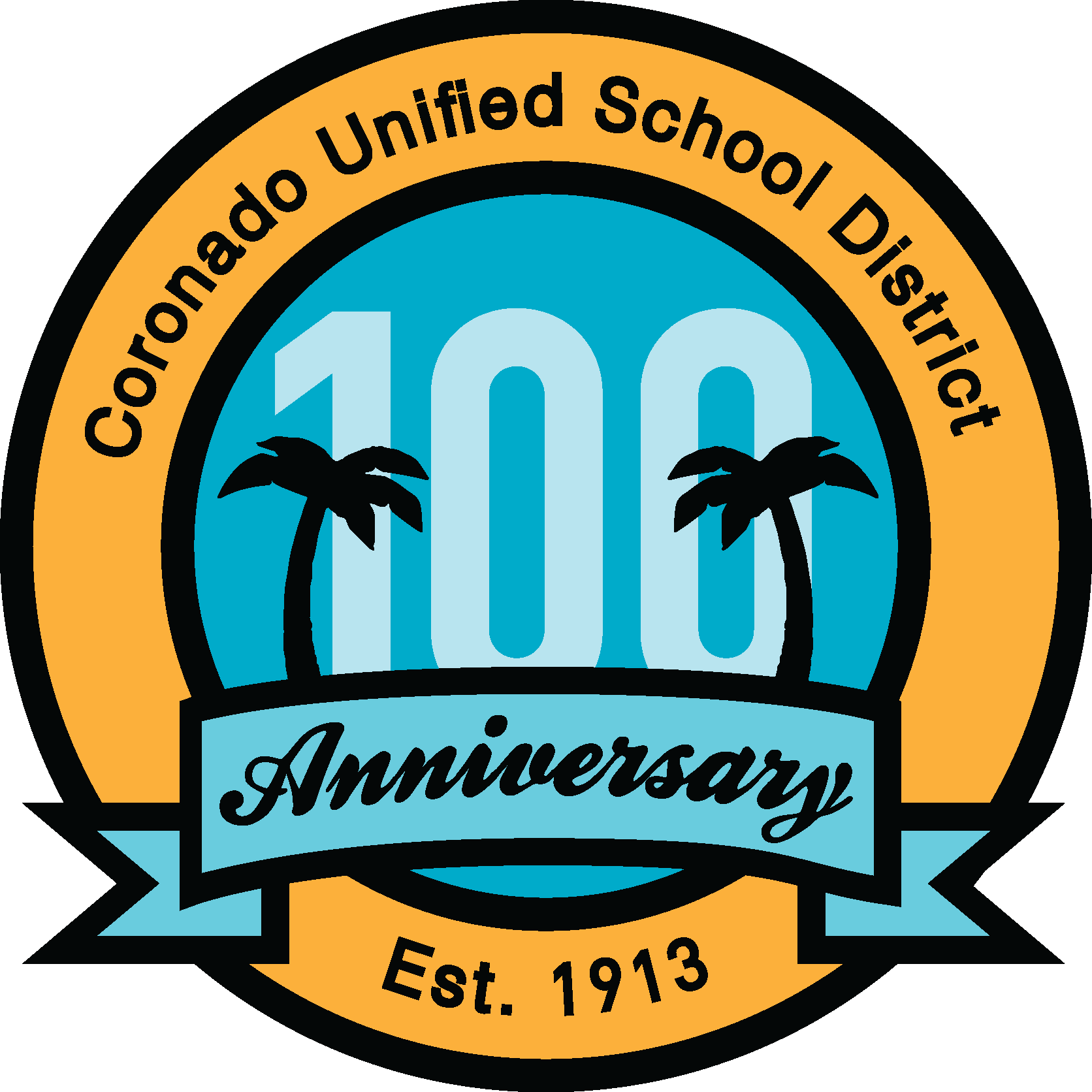 Celebrate 100 Years Of Coronado Unified School District Clipart (1672x1672), Png Download
