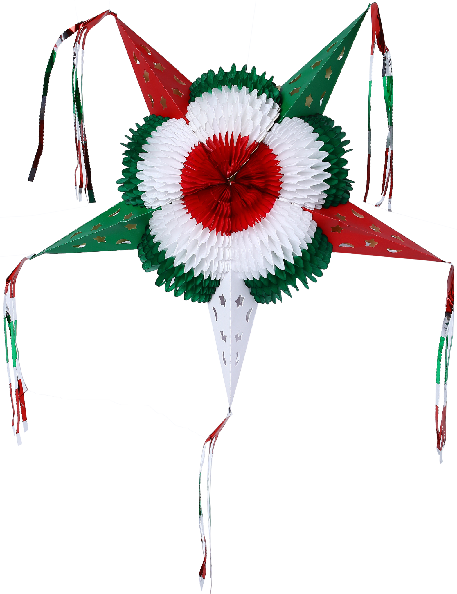 Colorful Star Mexican Piñata Foldable Cardboard Party - Floral Design Clipart (1574x2048), Png Download