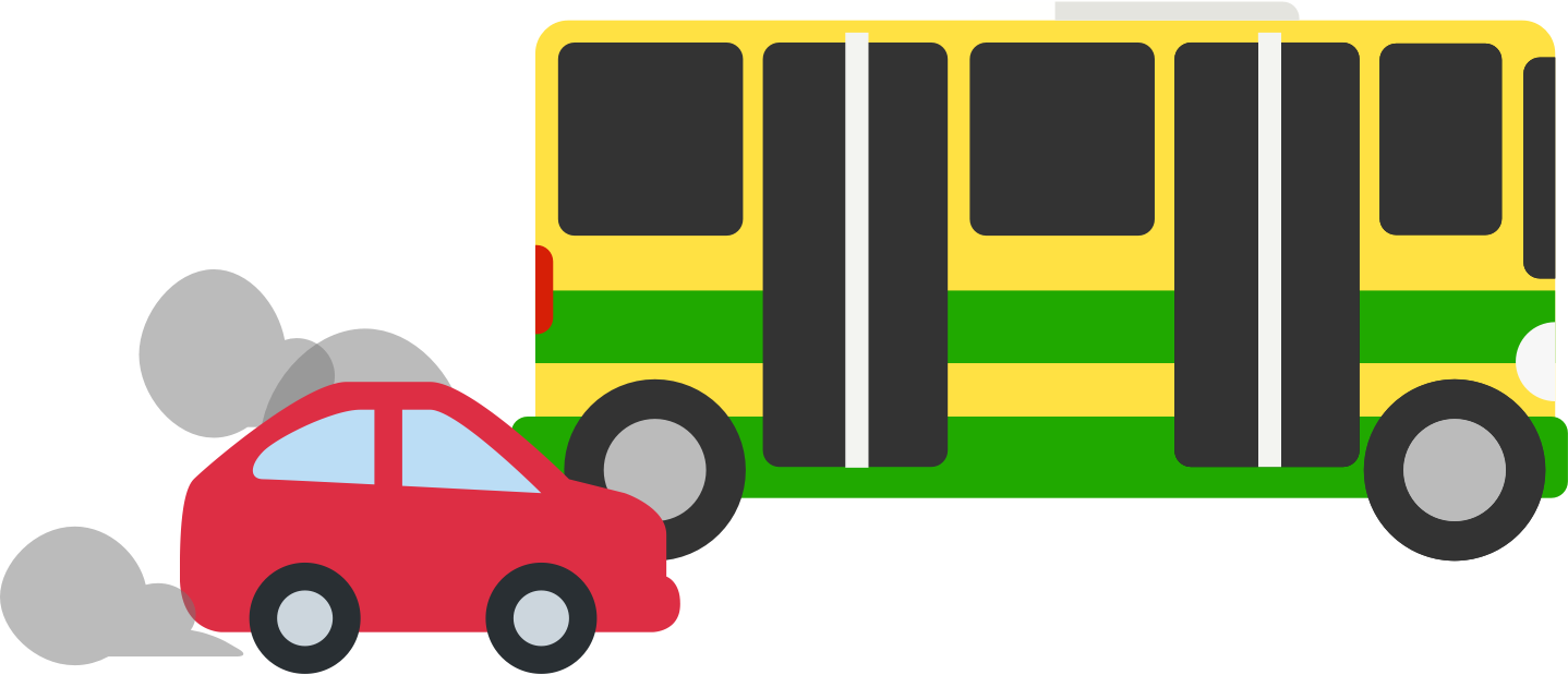 If A Car And A Bus Are Moving With The Same Momentum, Clipart (1438x619), Png Download