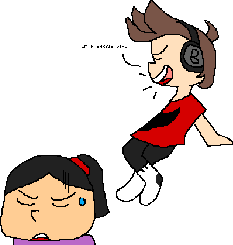 What Is He Listening On Those Things - Cartoon Clipart (1000x1000), Png Download