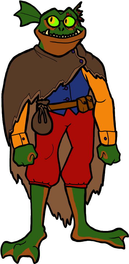 B2 Goblin - Cartoon Clipart (500x1000), Png Download