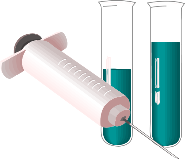 Blood Analysis With Testtube Vector Clip Art - Blood Test Clip Art - Png Download (600x515), Png Download