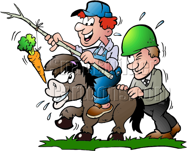 Donkey And Food Cartoon Clipart (600x600), Png Download