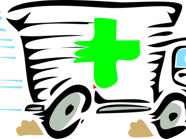 Ambulance Clipart Kartun - Ambulance Driving Clipart - Png Download (640x480), Png Download