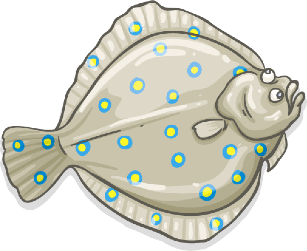 Flounder - Halibut Clipart (1024x1024), Png Download