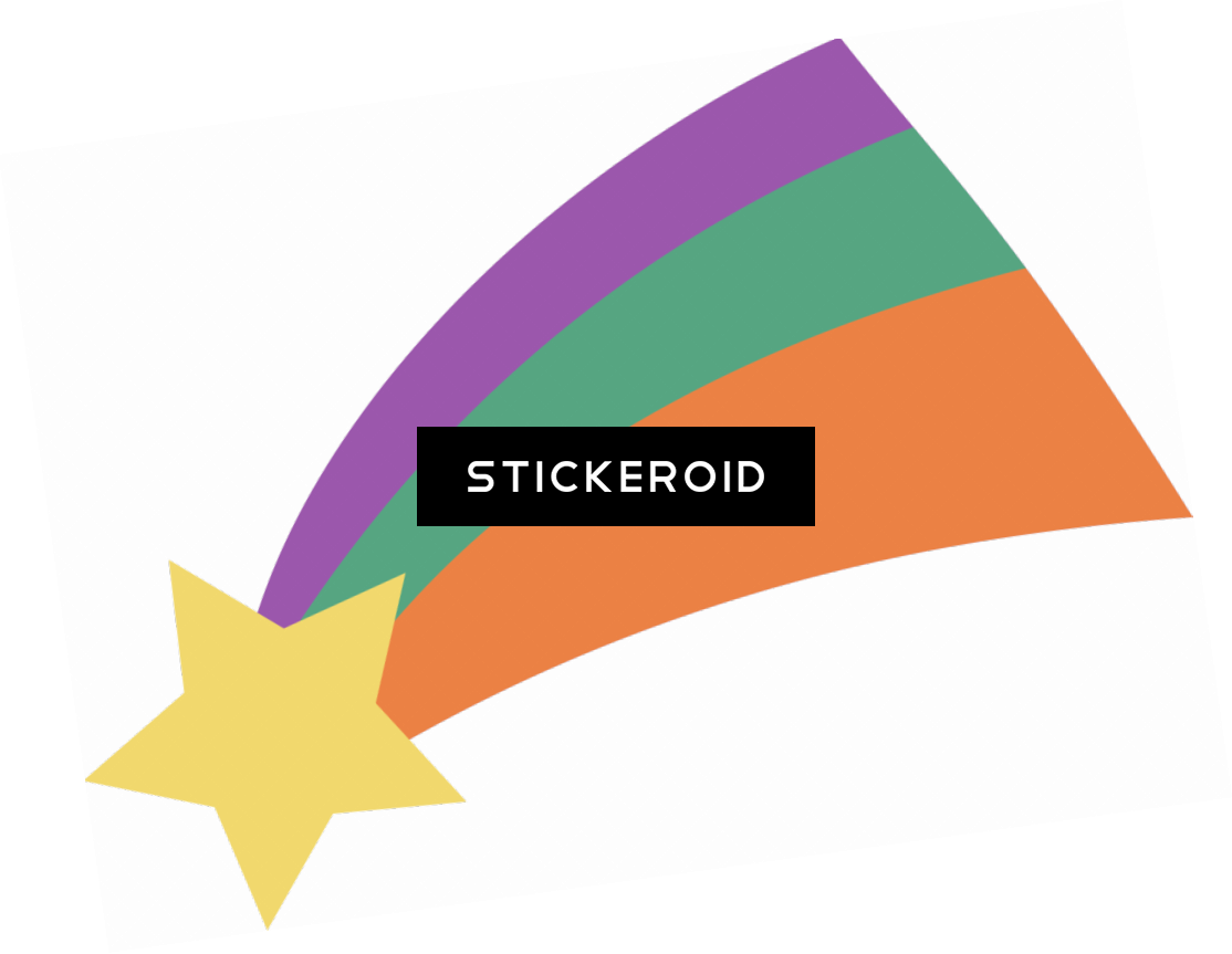 Flat Design Shooting Star - Graphic Design Clipart (1114x863), Png Download