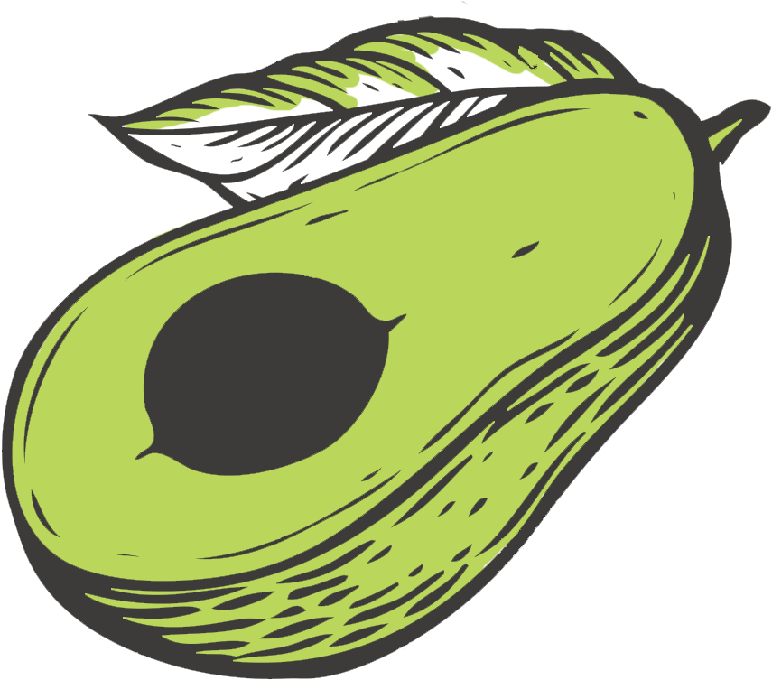 Avocado Clipart (943x787), Png Download