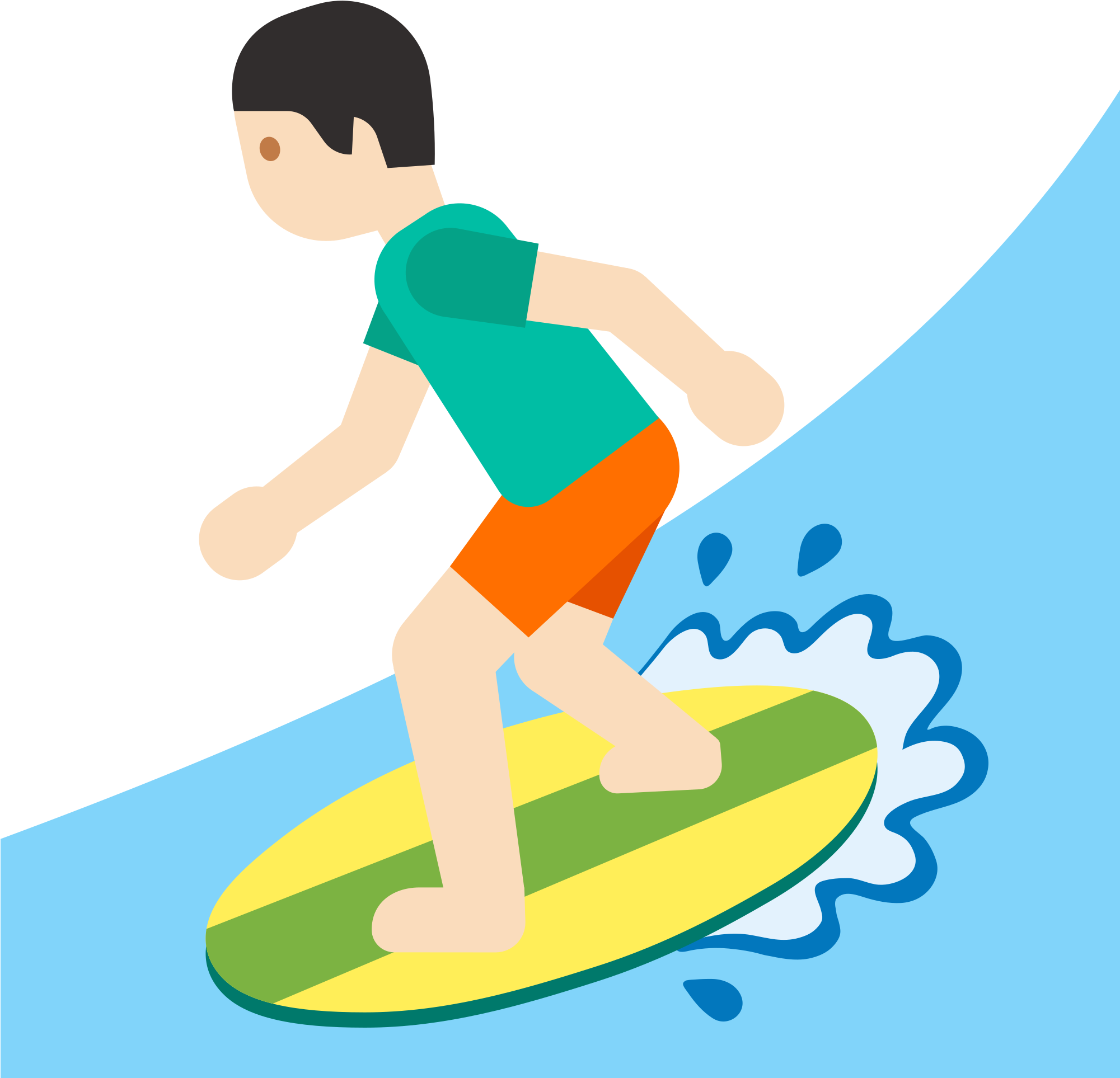 Open - Emoji Surfista Clipart (2000x2000), Png Download