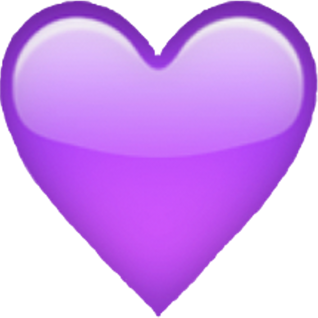 Queen Sticker - Purple Heart Emoji Apple Clipart (1024x1024), Png Download