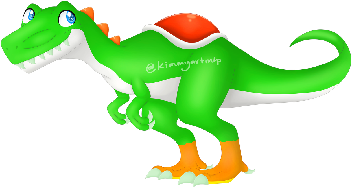 Yoshi T Rex By - Yoshit Rex Clipart (1227x651), Png Download