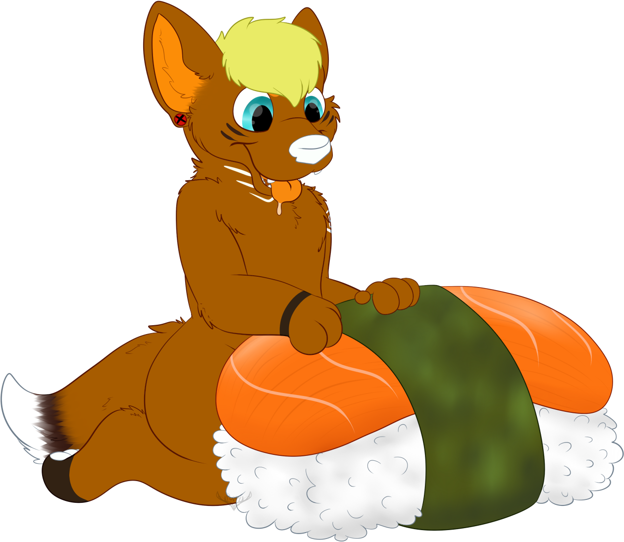 [c] Sushi - Cartoon Clipart (1280x1129), Png Download